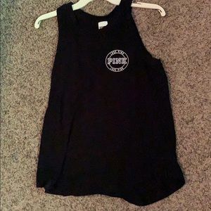 PINK black tank top